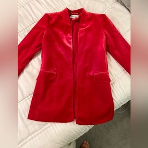 Beautiful red velvet Calvin Klein blazer worn once